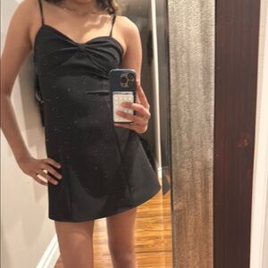 Lulu's Black Spaghetti Strap Sheath Mini Dress